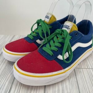 Vans Youth Size‎ 5 Color Block Yacht Club Sneakers Red Blue Green Yellow Shoes